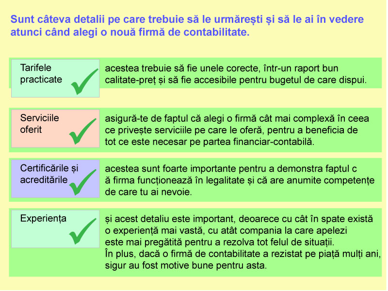 Schimbarea firmei de contabilitate 